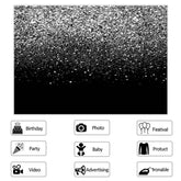 Lofaris Black And White Cold Winter Night Backdrop For Party